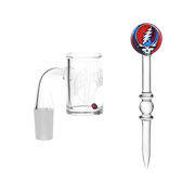 Grateful Dead x Pulsar Lightning Bell Dab Rig Set | Full Weld Seamless Banger, Terp Pearls, & Dab Tool