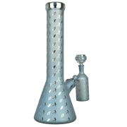 Grateful Dead x Pulsar Lightning Skellies Beaker Bong Set | Blue | Back View