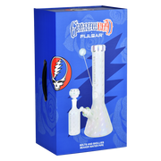 Grateful Dead x Pulsar Lightning Skellies Beaker Bong Set | Clear | Packaging