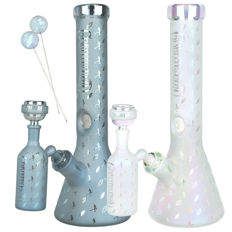 Grateful Dead x Pulsar Lightning Skellies Beaker Bong Set | Group