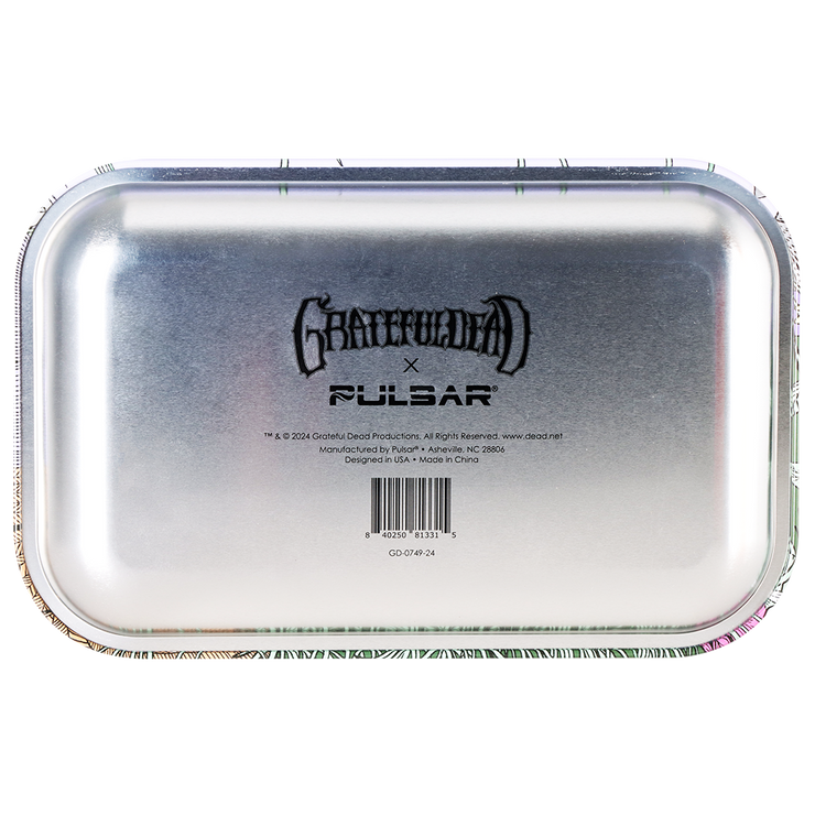 Grateful Dead x Pulsar Metal Rolling Tray | Street People | Back View