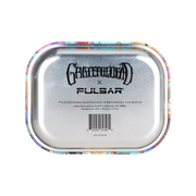 Grateful Dead x Pulsar Mini Metal Rolling Tray | Deadhead Dorm | Back View