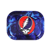 Grateful Dead x Pulsar Mini Metal Rolling Tray | Steal Your Face | Front View