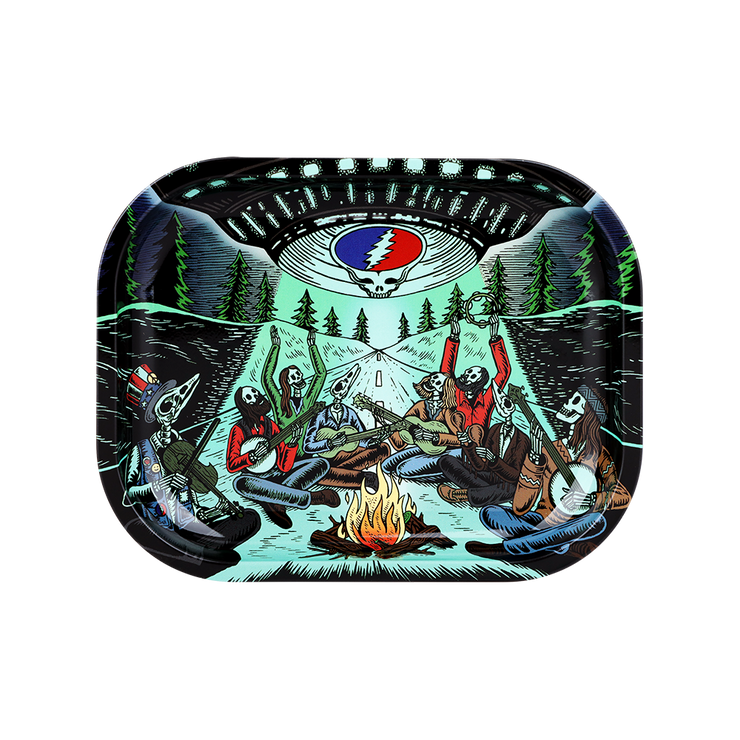 Grateful Dead x Pulsar Mini Metal Rolling Tray | UFO Jam | Front View