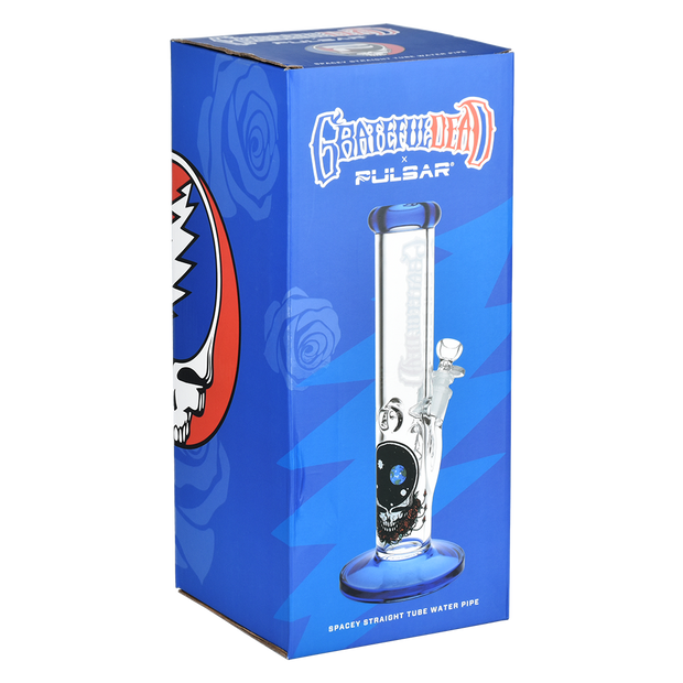 Grateful Dead x Pulsar Space Your Face Straight Tube Bong | Packaging