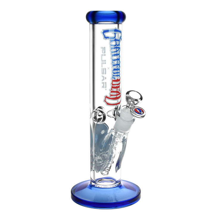 Grateful Dead x Pulsar Space Your Face Straight Tube Bong | Front View