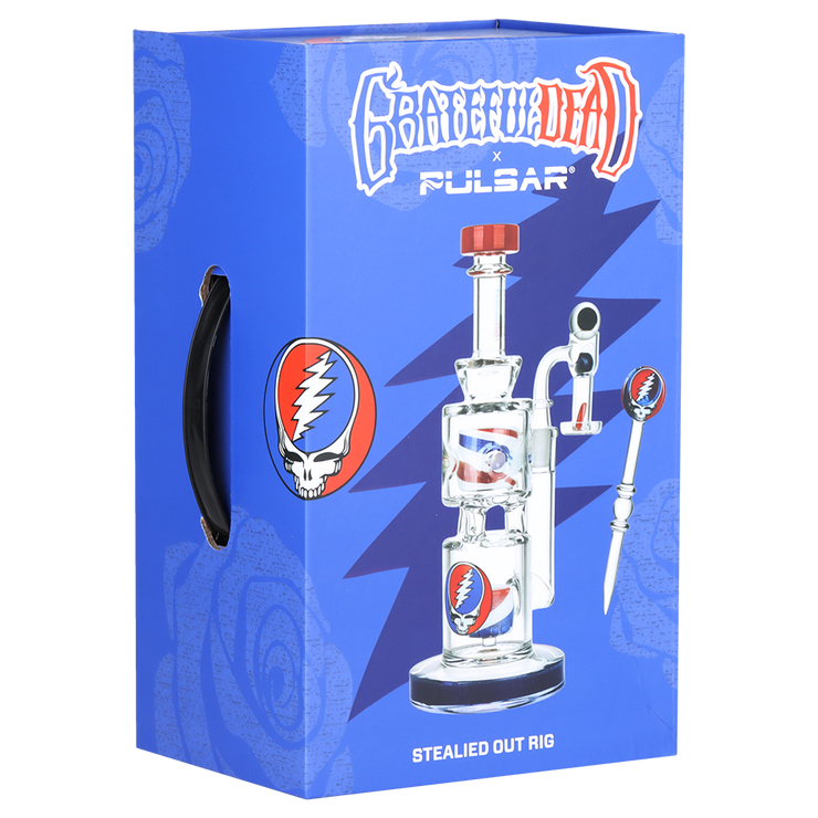 Grateful Dead x Pulsar Stealied Out Dab Rig Set | Packaging | Front View