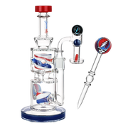 Grateful Dead x Pulsar Stealied Out Dab Rig Set | Front View