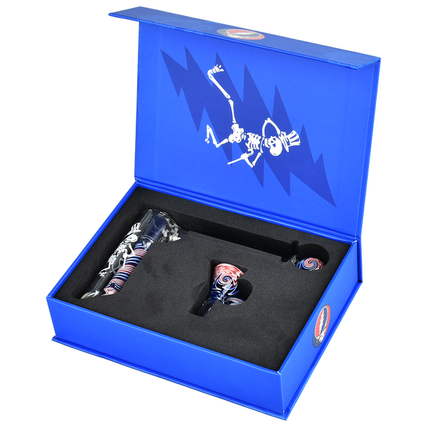 Grateful Dead x Pulsar Wig Wag Hammer Bubbler | Packaging | Open View