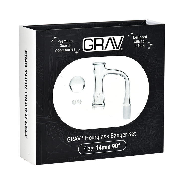 GRAV Hourglass Banger Set | 90 Degree | Packaging