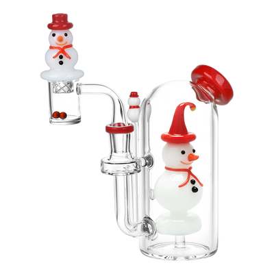 Happy Snowman Dab Rig Set | Front View