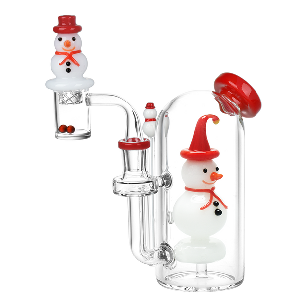 Happy Snowman Dab Rig Set | Front View