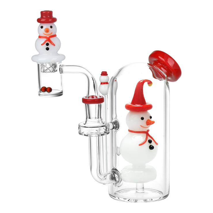 Happy Snowman Dab Rig Set | Front View