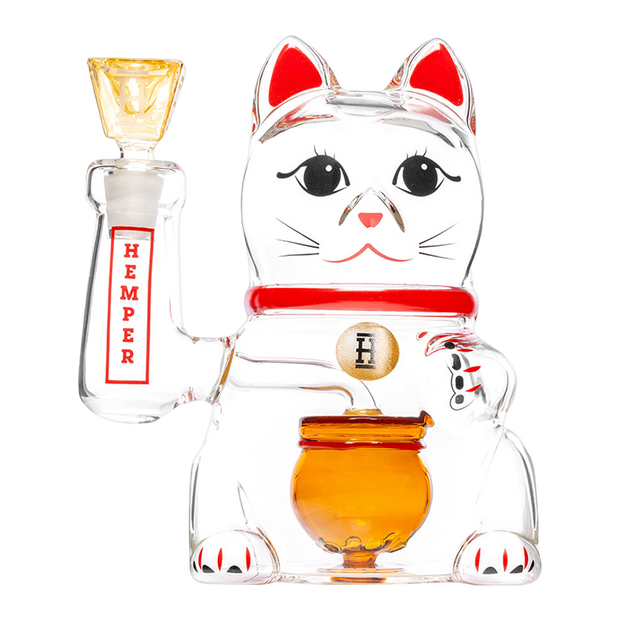 Hemper Lucky Money Cat Bong | XL Size | Front View