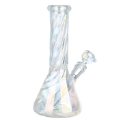 Iridescent Twist Beaker Bong | Back View