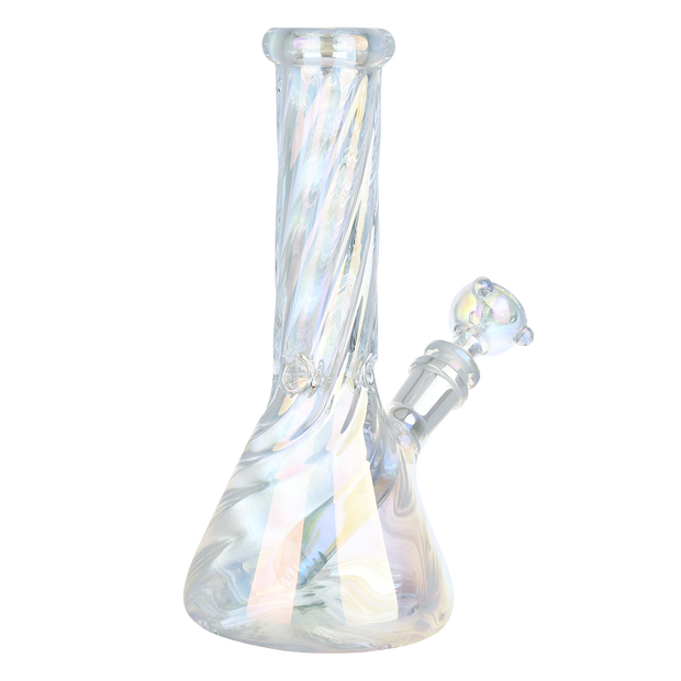 Iridescent Twist Beaker Bong | Back View