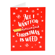 KushKards One Hitter Holiday Greeting Cards | All I Want For Christmas Is Weed