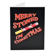 KushKards One Hitter Holiday Greeting Cards | Merry Stoned I'm Christmas