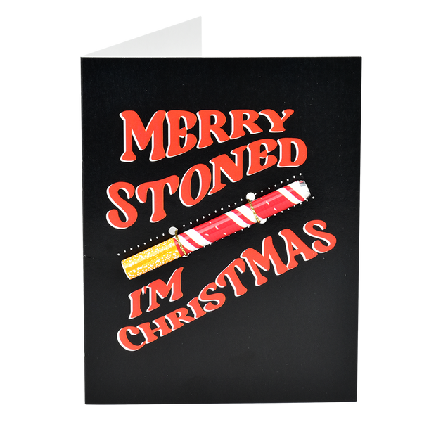 KushKards One Hitter Holiday Greeting Cards | Merry Stoned I'm Christmas