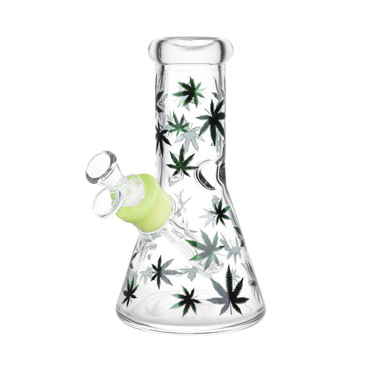 Leafy Celebration Beaker Bong | Green