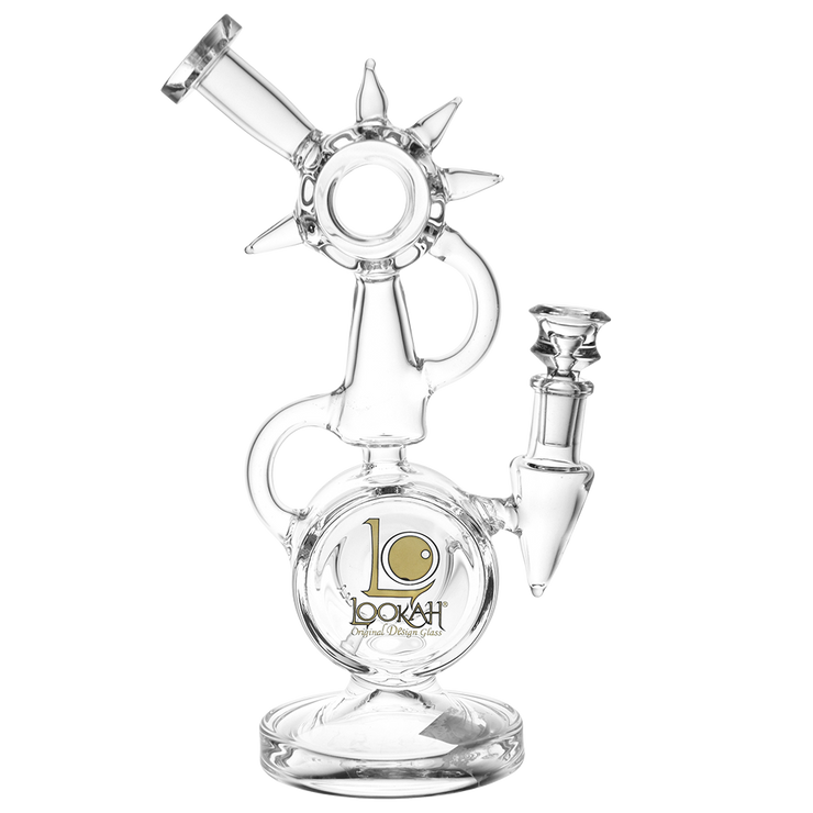 Lookah Spiked Recycler Bong | Side View