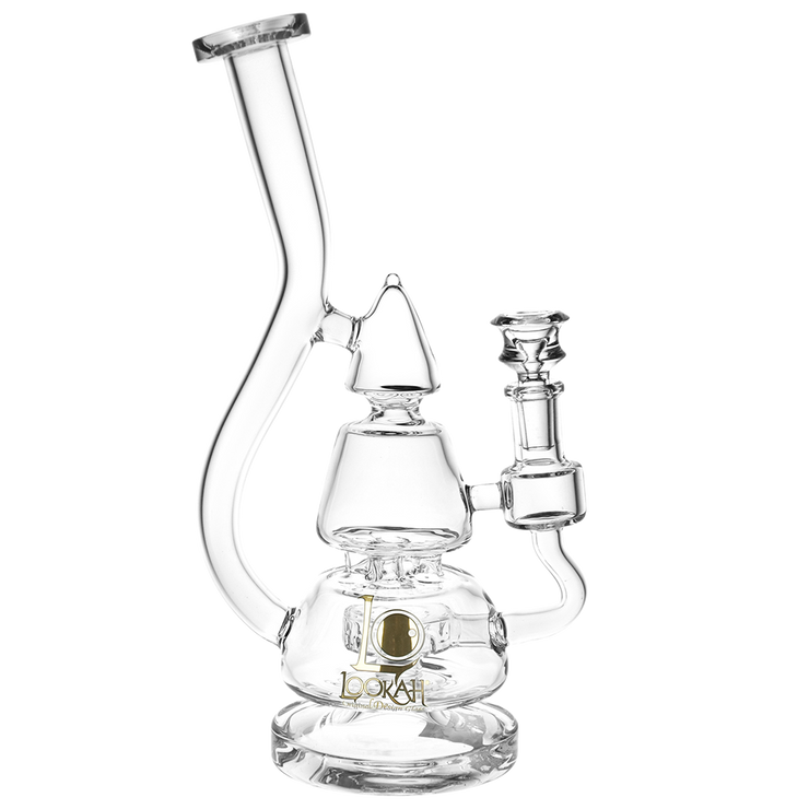 Lookah Stacked Triangle Recycler Bong | Clear