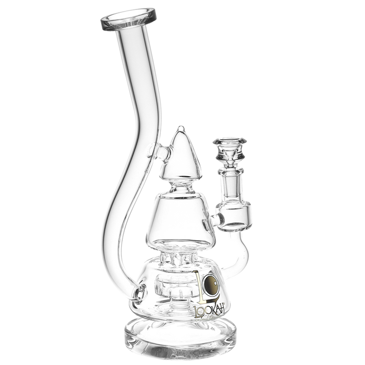 Lookah Stacked Triangle Recycler Bong | Back View