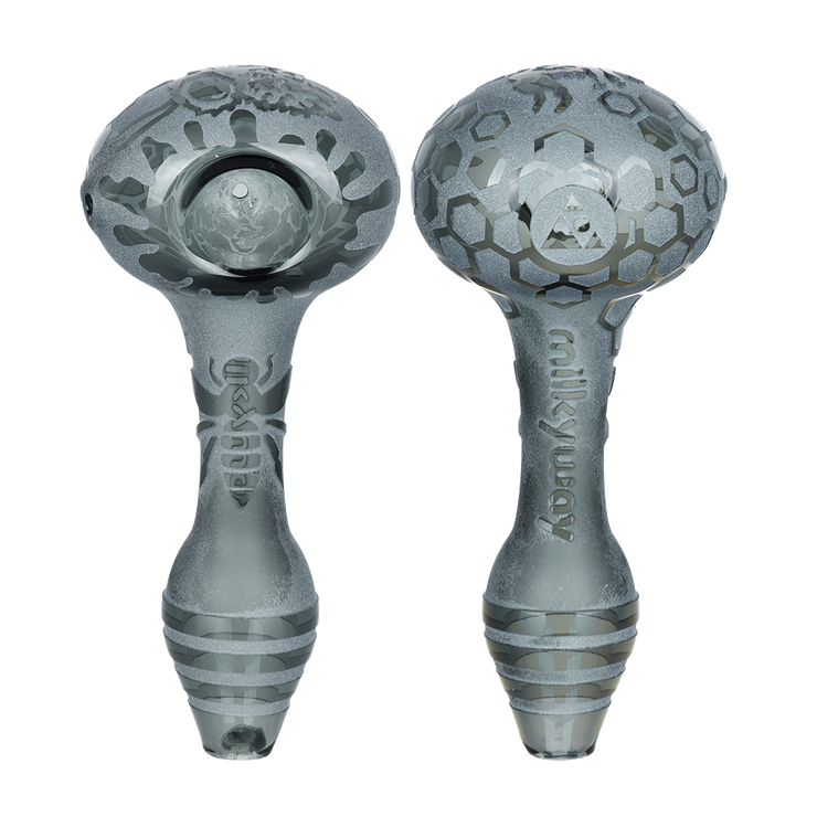 Milkyway Glass Bee Hive Spoon Pipe | Gray