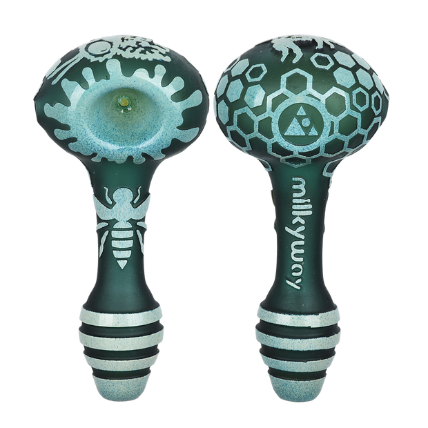 Milkyway Glass Bee Hive Spoon Pipe | Green