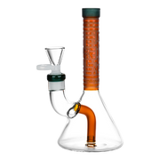 Milkyway Glass Bio-ID Beaker Bong | Amber & Green