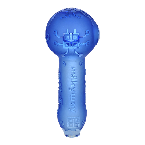 Milkyway Glass Circuitboard Spoon Pipe | Blue | Base View