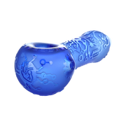 Milkyway Glass Circuitboard Spoon Pipe | Blue | Side View