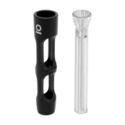 ONGROK Aluminum & Glass Chillum | Black | Separate Pieces