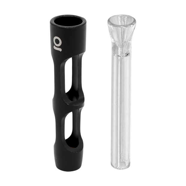 ONGROK Aluminum & Glass Chillum | Black | Separate Pieces