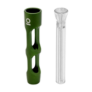 ONGROK Aluminum & Glass Chillum | Green | Separate Pieces