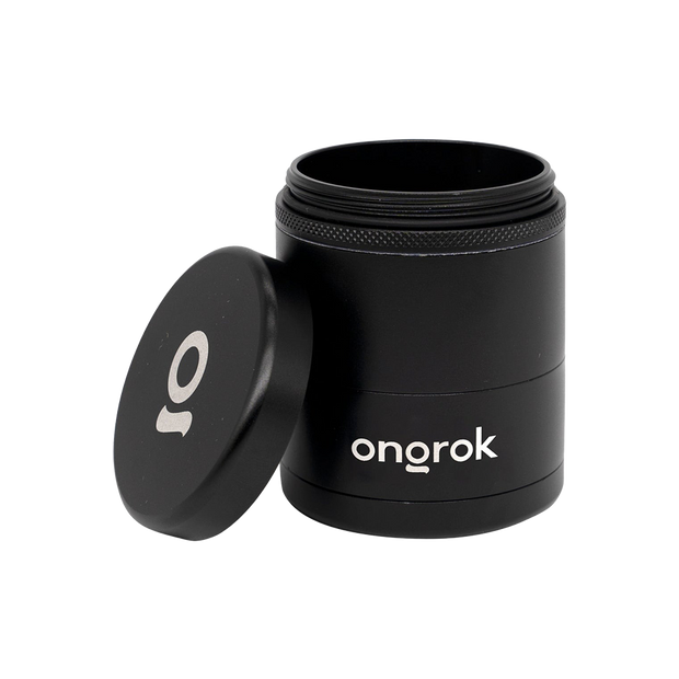 ONGROK Flower Petal Toothless Grinder | 2.2" | Black | Open View