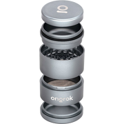 ONGROK Flower Petal Toothless Grinder | 2.2" | Silver | Exploded View