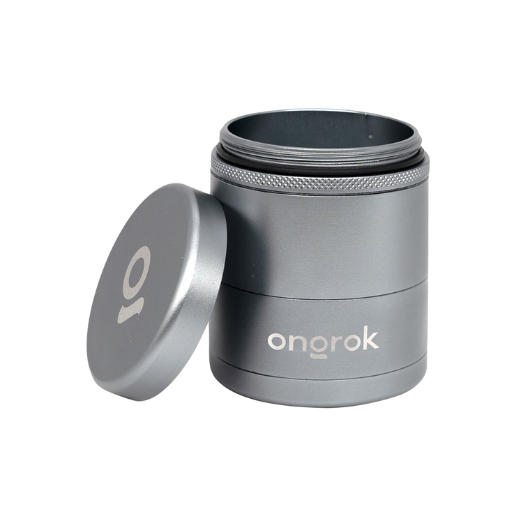 ONGROK Flower Petal Toothless Grinder | 2.2" | Silver | Open View