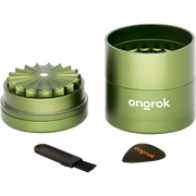 ONGROK Flower Petal Toothless Grinder | 2.5" | Green | Mill Chamber View