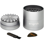 ONGROK Flower Petal Toothless Grinder | 2.5" | Silver | Mill Chamber View