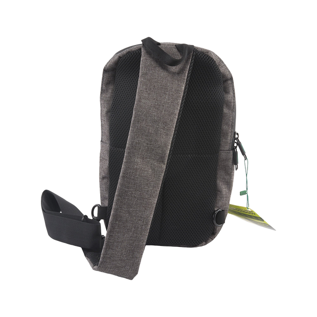 Ooze Traveler Series Smell Proof Cross-body Bag | Gray | Back View