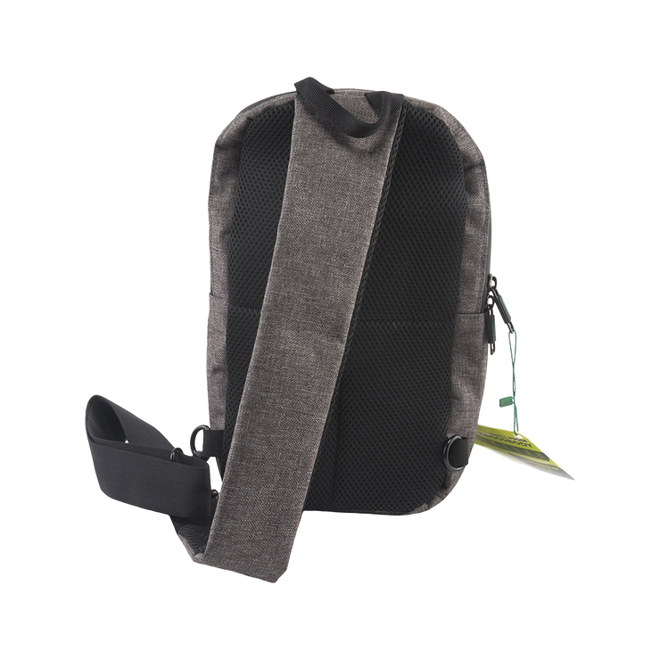 Ooze Traveler Series Smell Proof Cross-body Bag | Gray | Back View