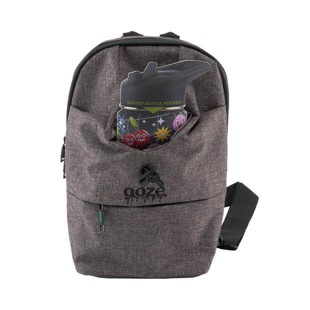 Ooze Traveler Series Smell Proof Cross-body Bag | Gray | Front View