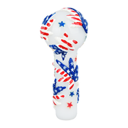 Patriot Leaf Glow Spoon Pipe | Bottom View