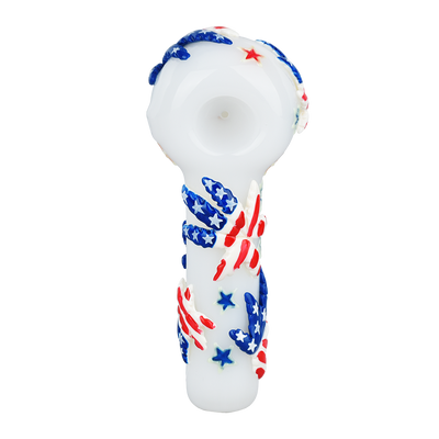 Patriot Leaf Glow Spoon Pipe | Top View