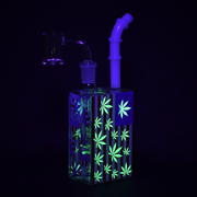 Patriotic Leaf Glow Juice Box Dab Rig | Glow In The Dark