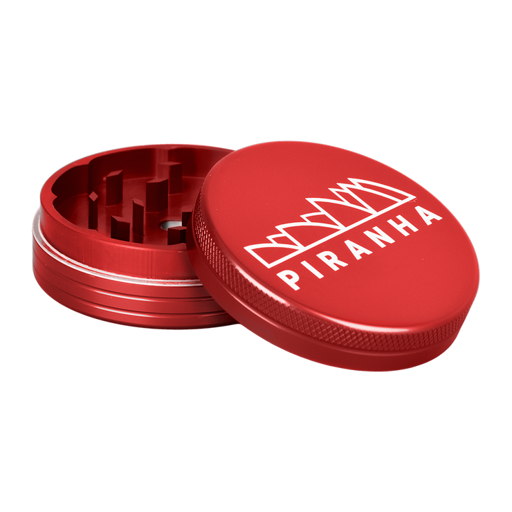 Piranha Aluminum Grinder | 2pc | 2.2" | Red