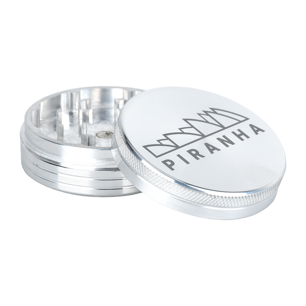 Piranha Aluminum Grinder | 2pc | 2.2" | Silver