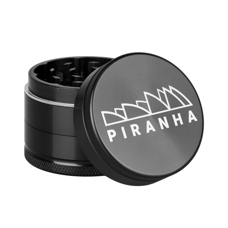 Piranha Aluminum Grinder | 3pc | 2" | Black