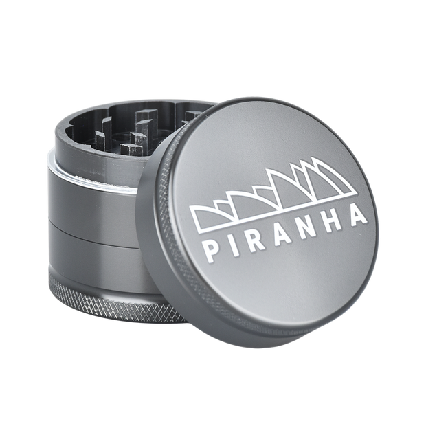 Piranha Aluminum Grinder | 3pc | 2" | Gunmetal